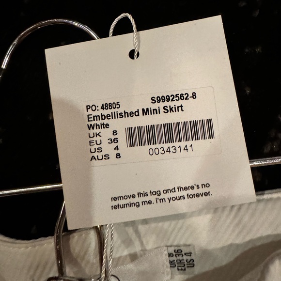 MISSGUIDED EMBELLISHED SKIRT SIZE 4 - Picture 4 of 5